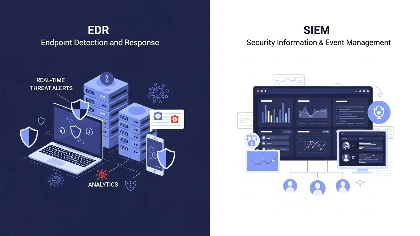 EDR aur SIEM mein antar — Hindi cybersecurity training