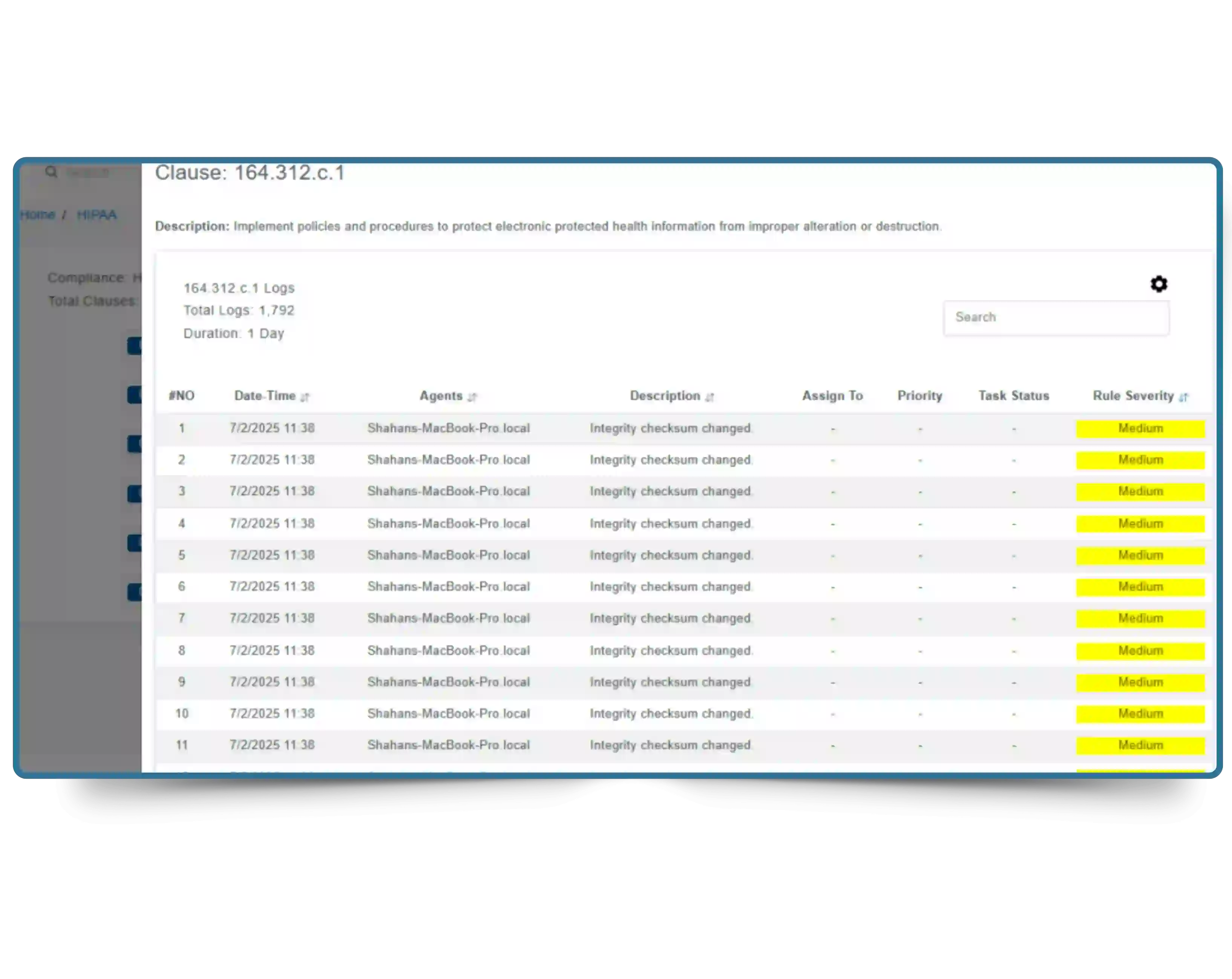 CyberSilo CSA automated compliance evidence collection dashboard showing real-time control mapping across PCI-DSS, ISO 27001, and HIPAA frameworks